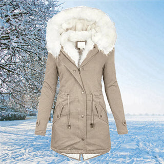 Vinter Parka Jakke | Faux Fur Hætte | Lang og Varm