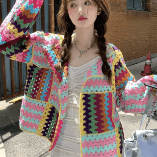 Patchwork Cardigan | Hæklet | Boho Retro Chic