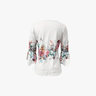 Boheme Bluse | Broderet Blomsterprint | Let og Elegant
