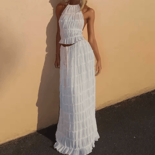 Sommer Sæt | Ærmeløs Top & Maxi Nederdel | Let & Boheme