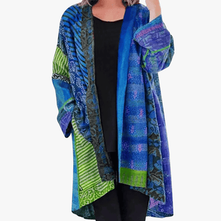 Vintage Sommer Kimono | Lang Boho Cardigan | Let & Farverig