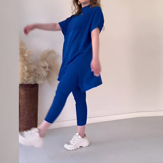 Ribstrikket komfortsæt