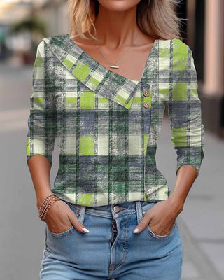 Asymmetrisk Ternet Bluse