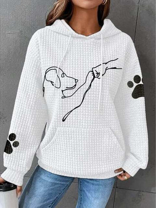 Hoodie med hundemotiv