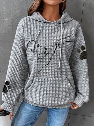 Hoodie med hundemotiv