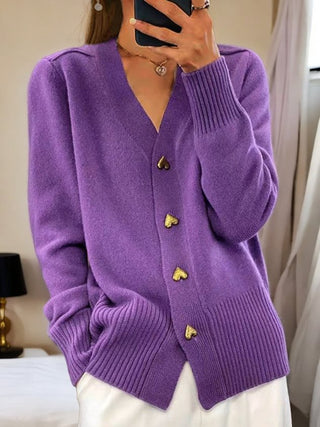 Cardigan med Hjerteknapper