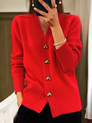 Cardigan med Hjerteknapper