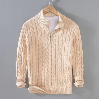 Kabelstrikket Lynlås Sweater