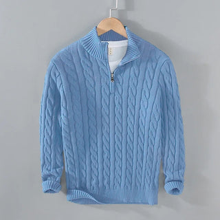 Kabelstrikket Lynlås Sweater