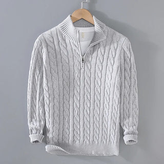 Kabelstrikket Lynlås Sweater