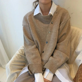 Asymmetrisk Strikcardigan