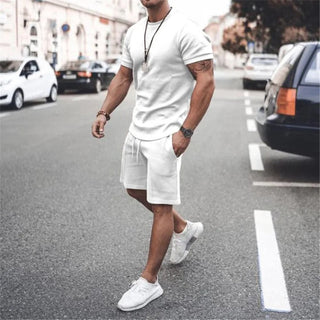 Sporty T-Shirt og Shorts Sæt
