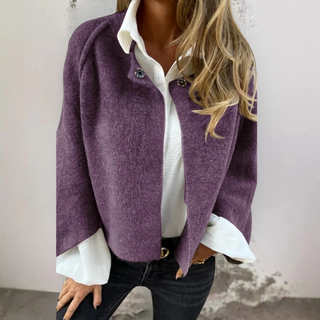 Kort uldlook jakke