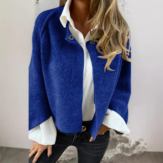 Kort uldlook jakke