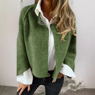 Kort uldlook jakke