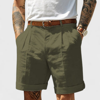 Hvide linnen shorts